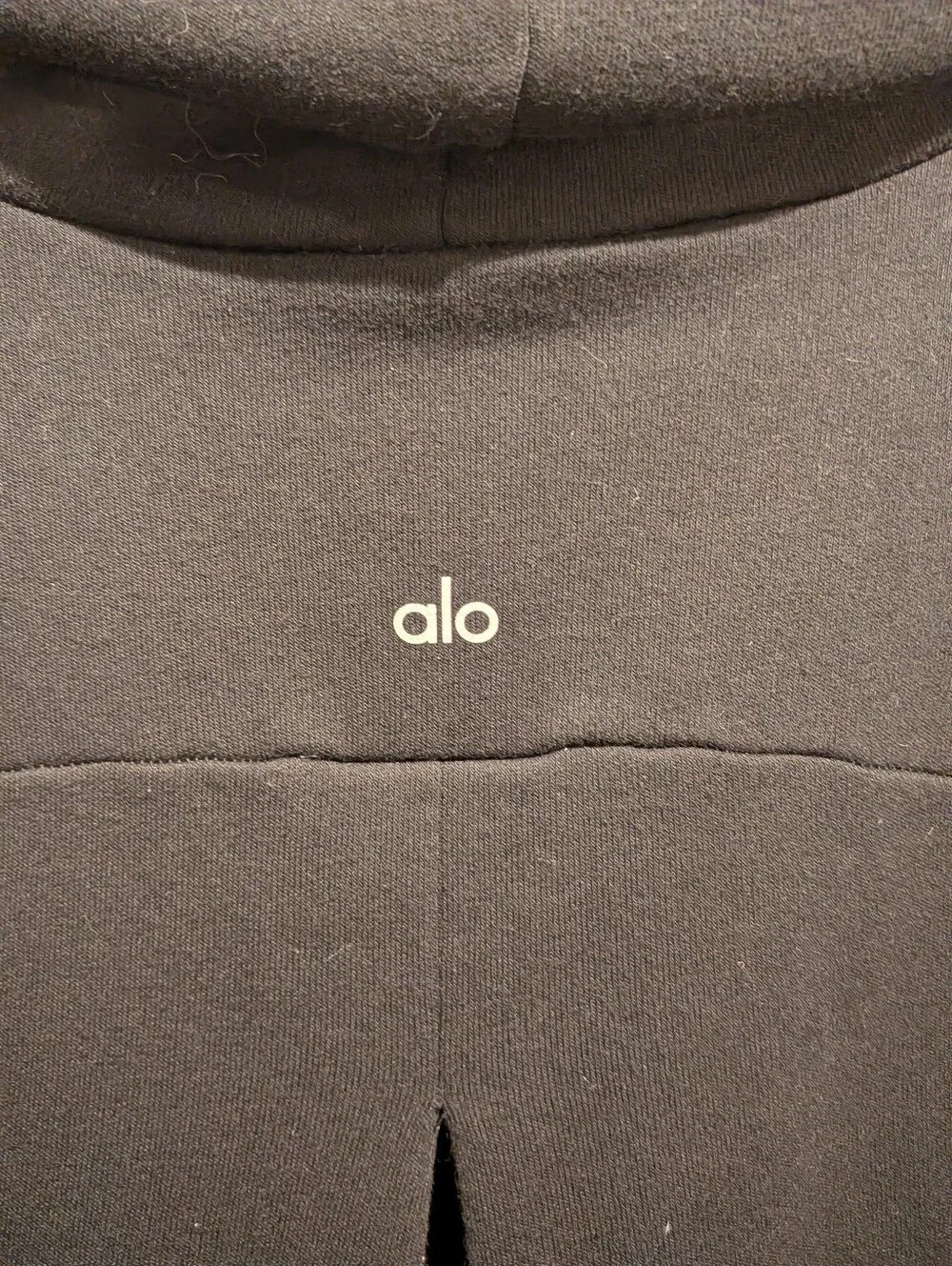 Alo, Haze Funnel Neck Sweater, Black, Size M